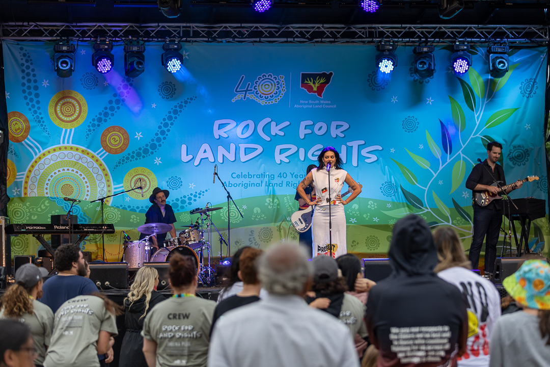 Thelma Plum performs at the NSWALC Rock for Land Rights Concert