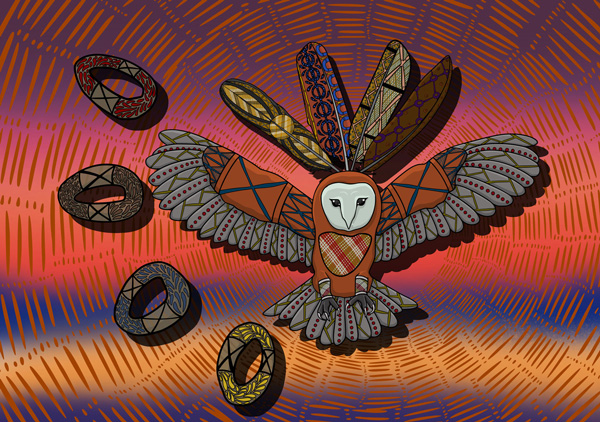 Dangkal Gwo’yal-wa (Strong Country), 2024 by Trent ‘Bundirrik’ Lee