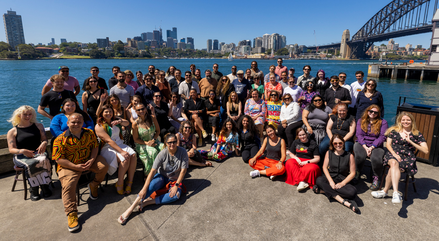 NITV Staff gather at Bangarra