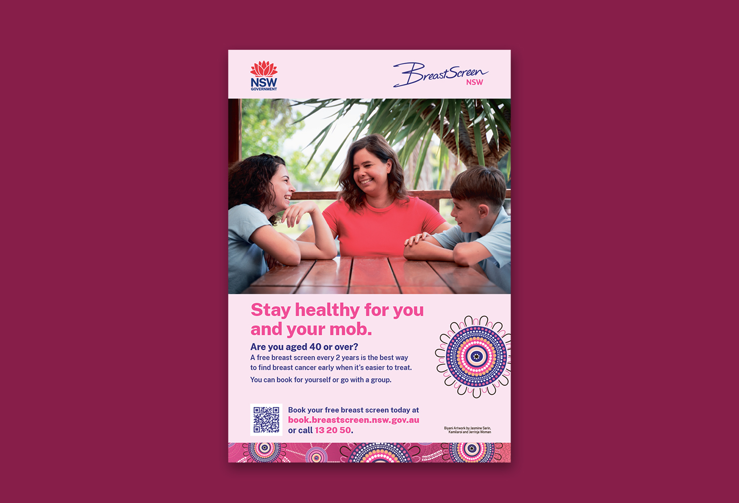 NSW Aboriginal Breast Screen Print Advertisement